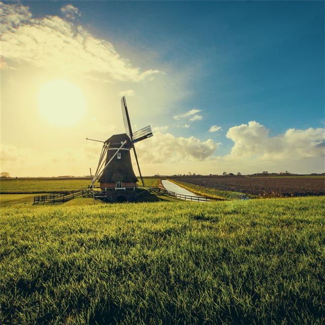 1024x1024 windmill 5k - 4k iPad Wallpaper