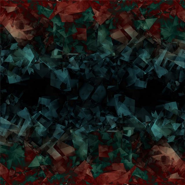 1024x1024 blue crystals dark green red - 4k iPad Wallpaper