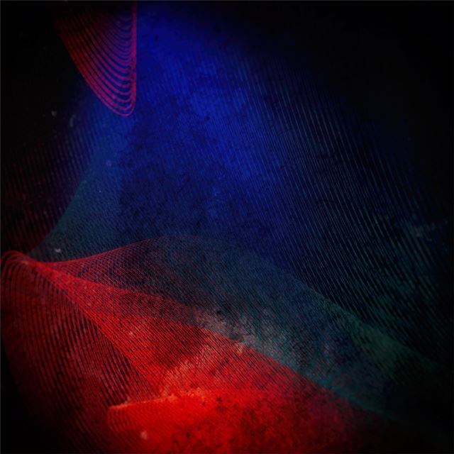 1024x1024 red blue waves - digital art iPad Wallpaper