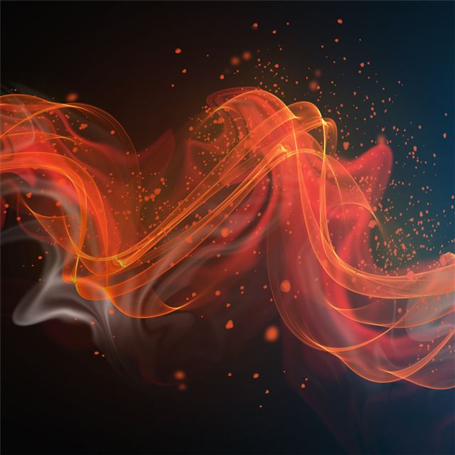 1024x1024 color wave abstract 4k - digital art iPad Wallpaper