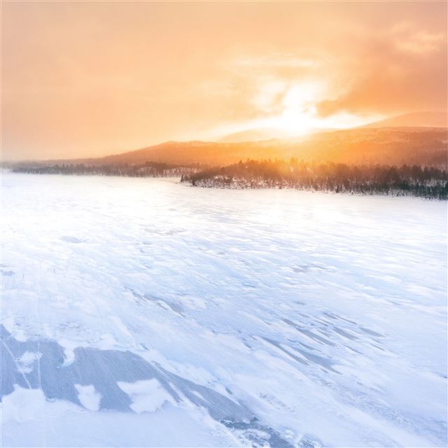 1024x1024 frozen lake - frozen iPad Wallpaper