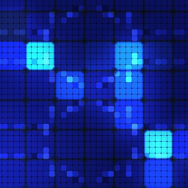 1024x1024 Blue Squares - abstract iPad Wallpaper
