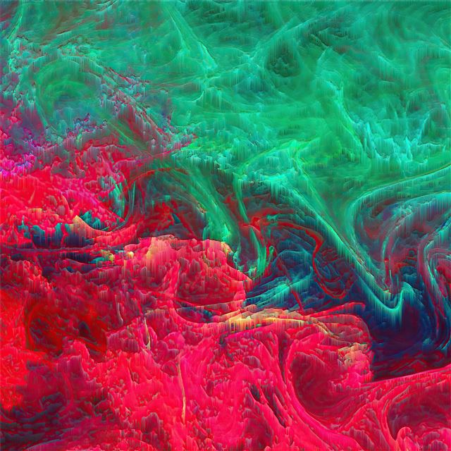 1024x1024 red green abstract paths 4k - digital art iPad Wallpaper