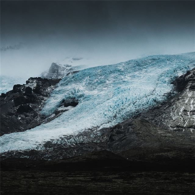 1024x1024 mountains covered in snow ice winter 4k - winter iPad Wallpaper