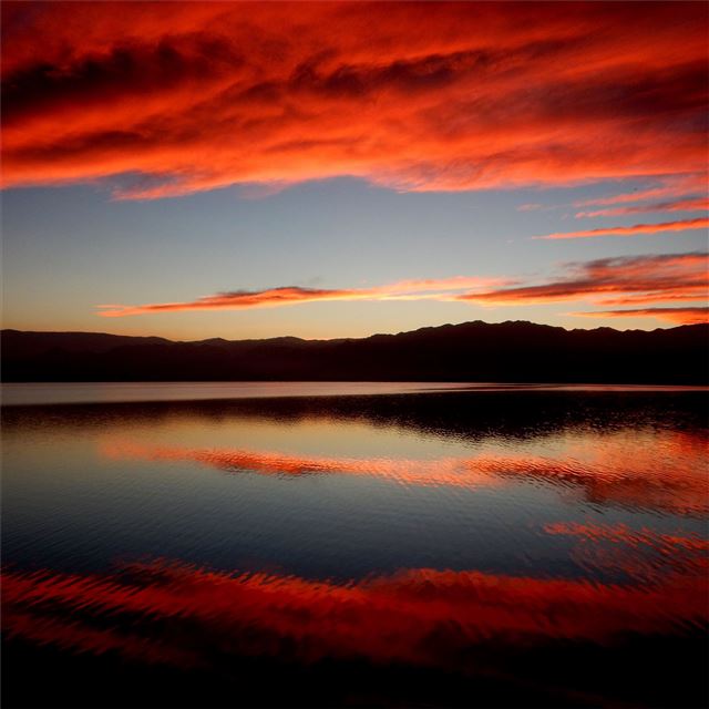 1024x1024 sunset reflection beach - reflection iPad Wallpaper