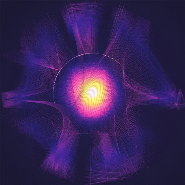 1024x1024 abstract digital shapes 4k - behance iPad Wallpaper