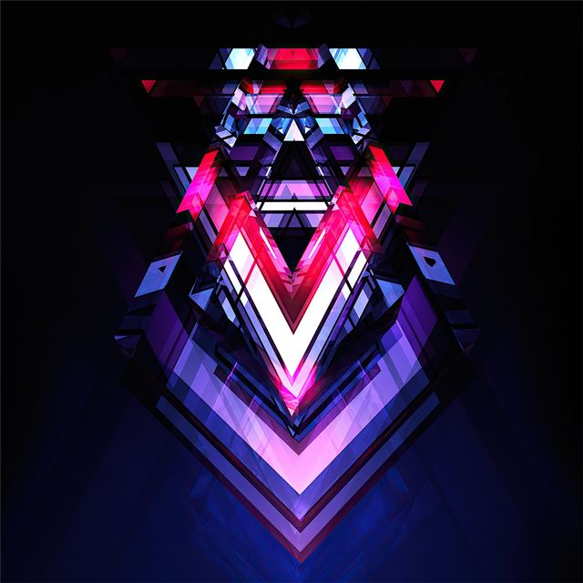 1024x1024 meta abstract shapes 4k - artist iPad Wallpaper