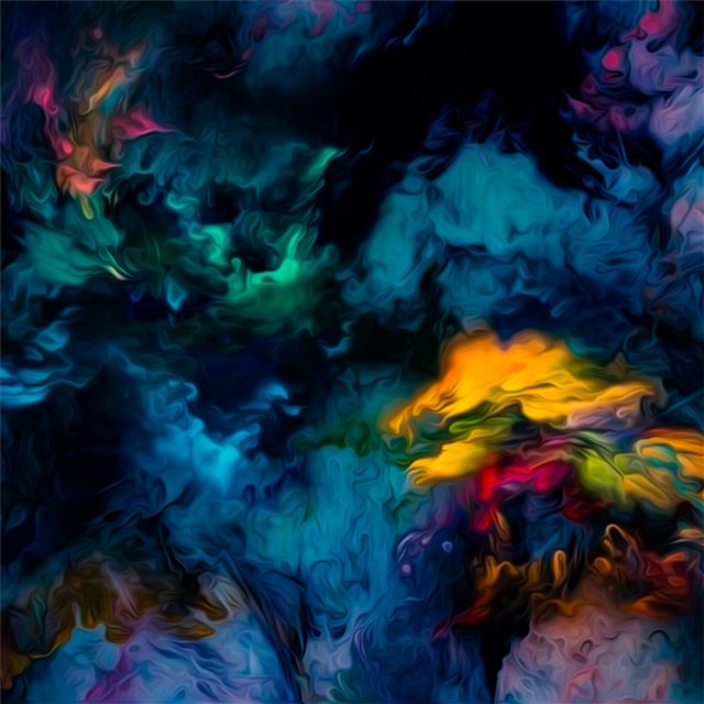 1024x1024 polished colors wave 4k - digital art iPad Wallpaper