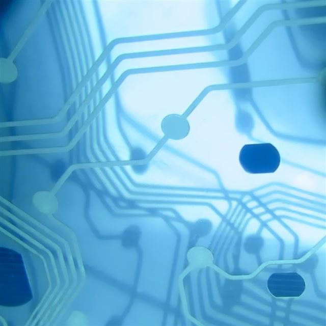 1024x1024 Circuits - cyan iPad Wallpaper