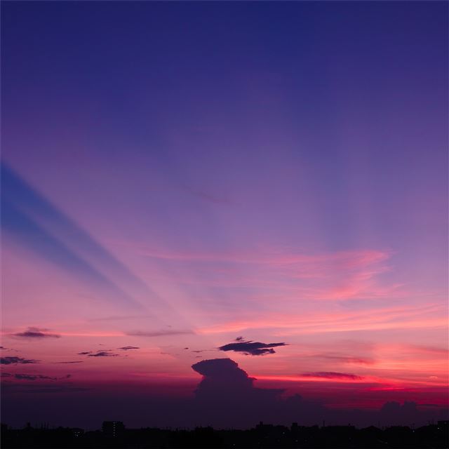 1024x1024 clear purple sky of city 5k - purple iPad Wallpaper