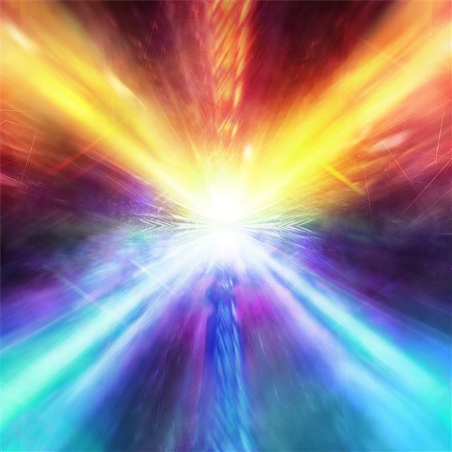 1024x1024 blue cyan orange abstract 4k - colorful iPad Wallpaper