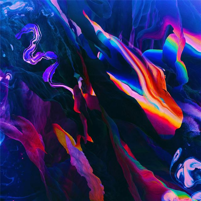 1024x1024 blue color formation abstract 4k - artist iPad Wallpaper