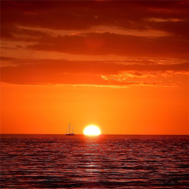 1024x1024 gulf sunset 4k - sunset iPad Wallpaper