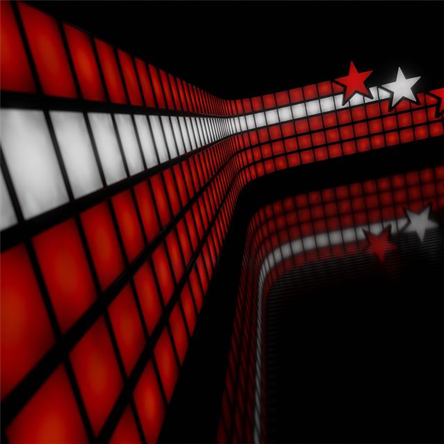 1024x1024 stars disco red abstract 4k - artist iPad Wallpaper