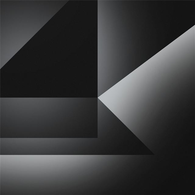 1024x1024 dark grey abstract shapes 4k - behance iPad Wallpaper