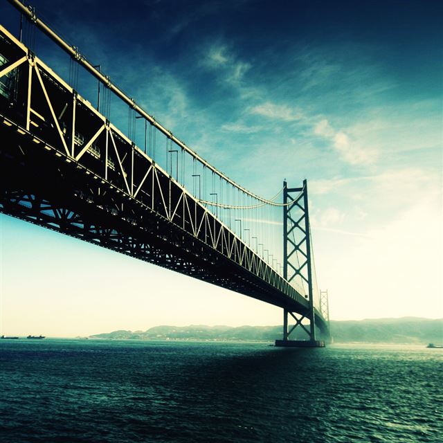 1024x1024 The Golden Gate - cyan iPad Wallpaper