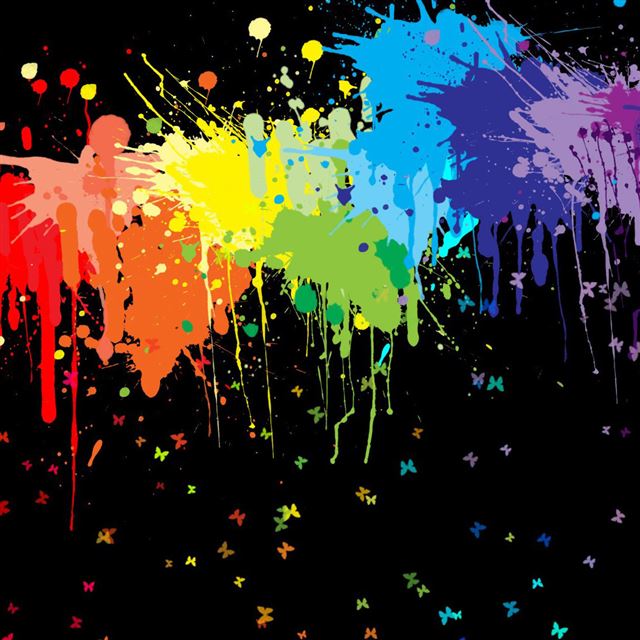 1024x1024 Color Splash - orange iPad Wallpaper