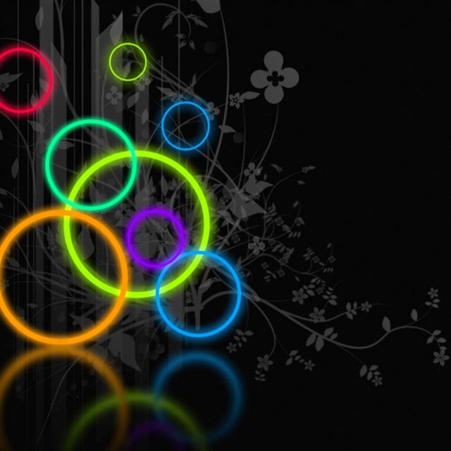 1024x1024 Abstract colored ring - colored iPad Wallpaper