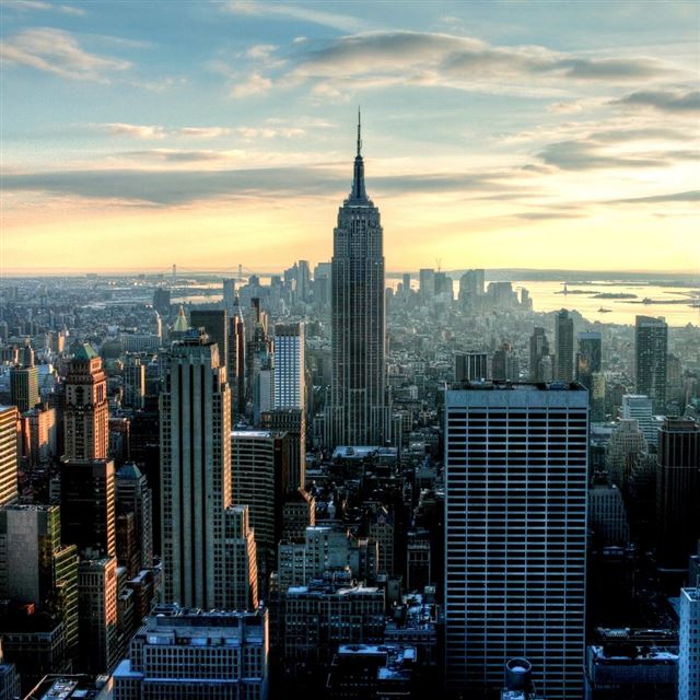 1024x1024 Empire State City - tower iPad Wallpaper