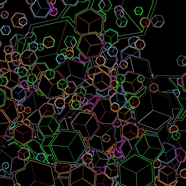 1024x1024 Cubes 1 - cyan iPad Wallpaper