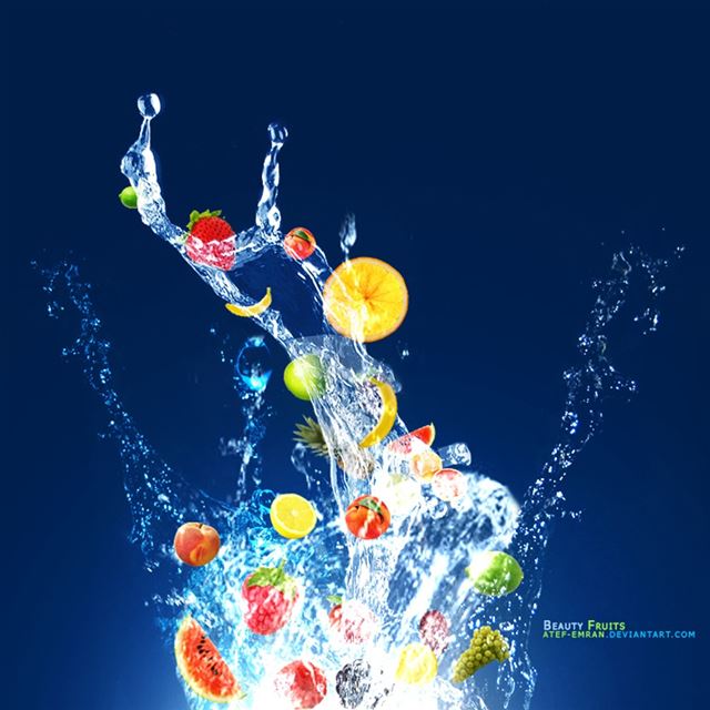 1024x1024 Fruits - yellow iPad Wallpaper