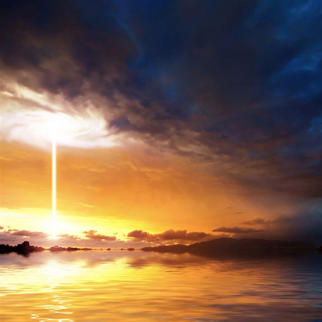 1024x1024 Super Tornado - yellow iPad Wallpaper