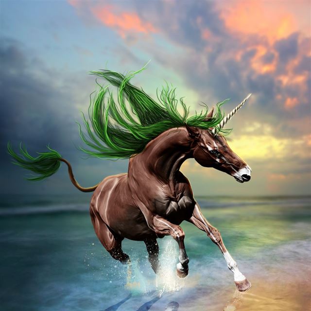 1024x1024 Young Horse - yellow iPad Wallpaper