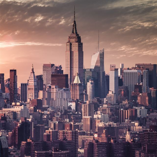 1024x1024 New York Vintage Effect - black iPad Wallpaper