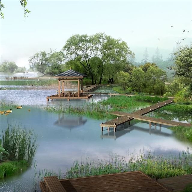1024x1024 Nice Spring Maze - house iPad Wallpaper