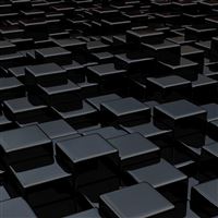 Black Cubes 3D wallpaper