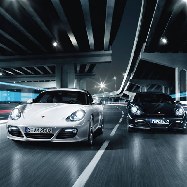 1024x1024 Porsche Cayman Cars - road iPad Wallpaper