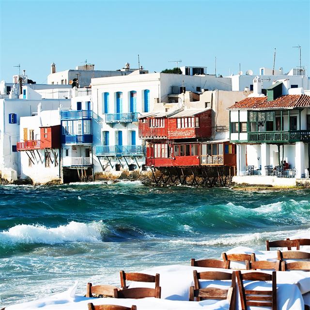 1024x1024 Mykonos holidays - house iPad Wallpaper