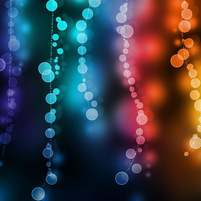 1024x1024 Colorful abstract circle pattern - bokeh iPad Wallpaper