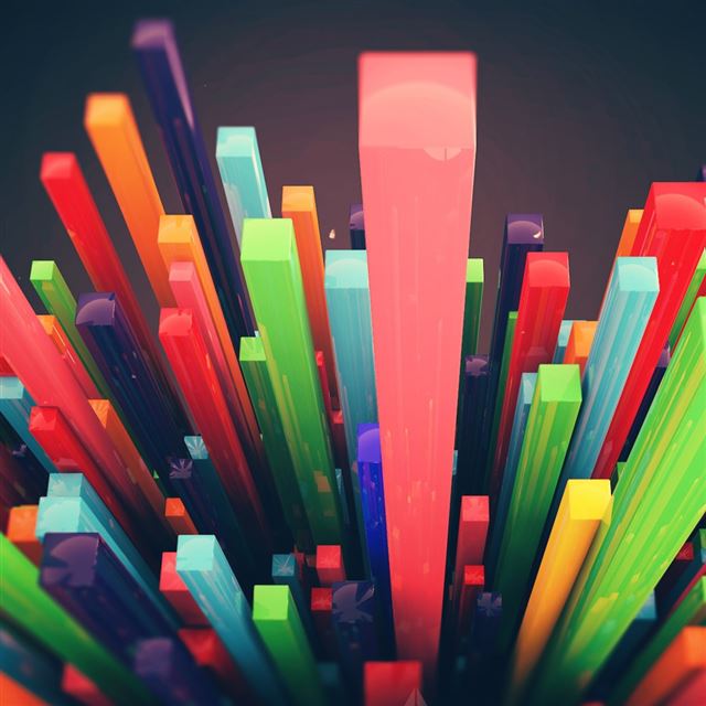 1024x1024 3D Bars - square iPad Wallpaper