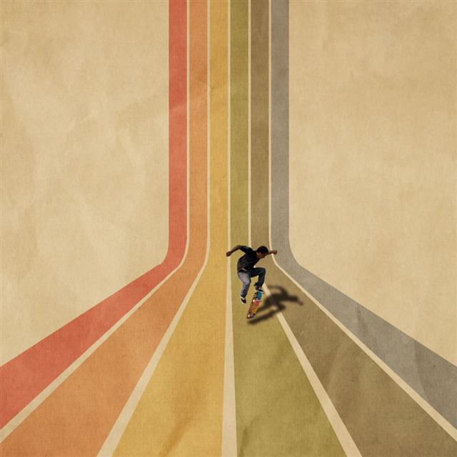 1024x1024 Skateboarder - man iPad Wallpaper