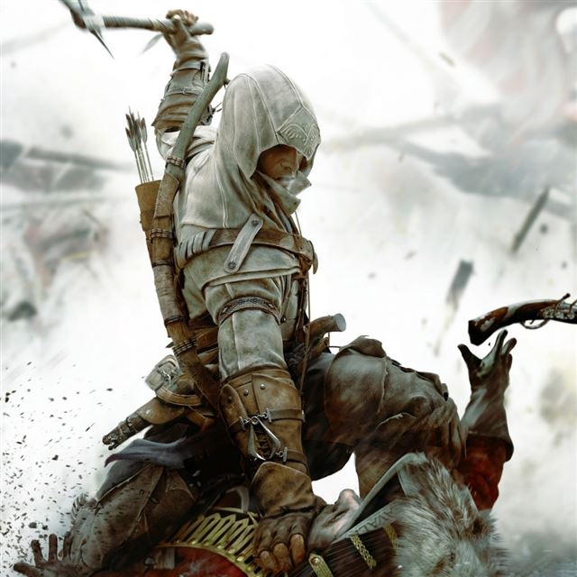 1024x1024 Assassins Creed iii 3 - black iPad Wallpaper