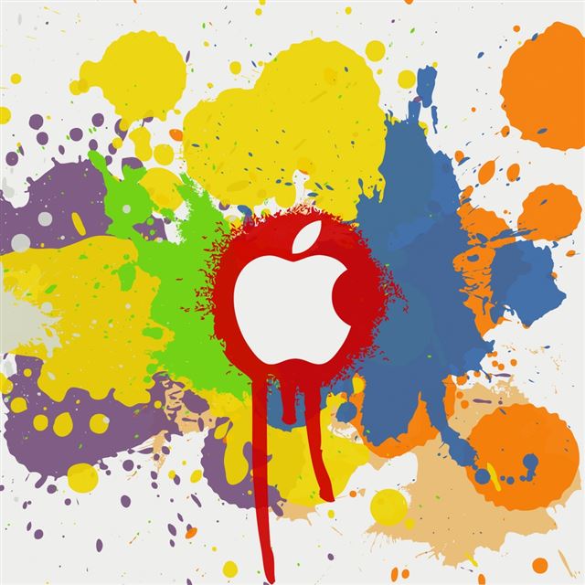 1024x1024 Apple Color Splash Effect - apple iPad Wallpaper