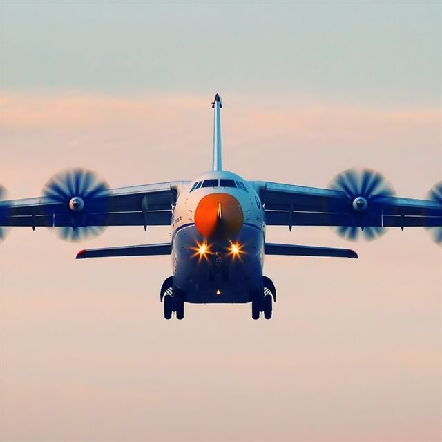 1024x1024 Antonov An 70 Four Engine Transport Aircraft - flight iPad Wallpaper