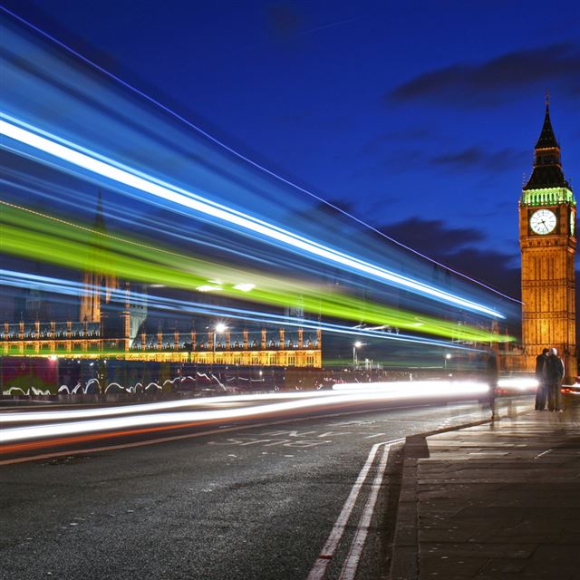 1024x1024 London night lights - lights iPad Wallpaper