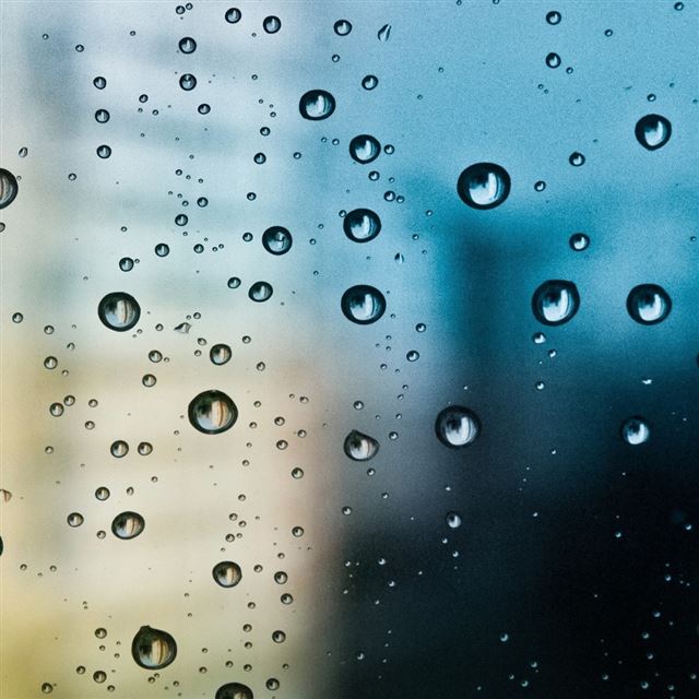 1024x1024 Rain Drop Window - circle iPad Wallpaper