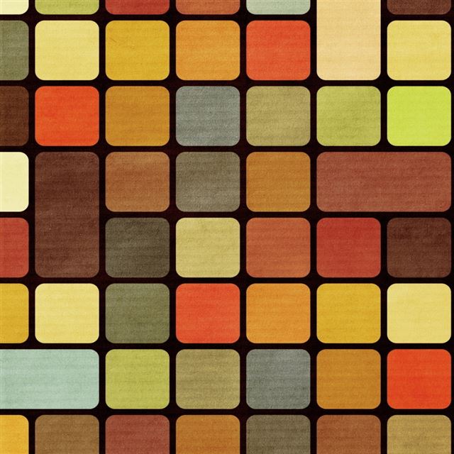 1024x1024 Rubiks Cube Squares Retro - orange iPad Wallpaper