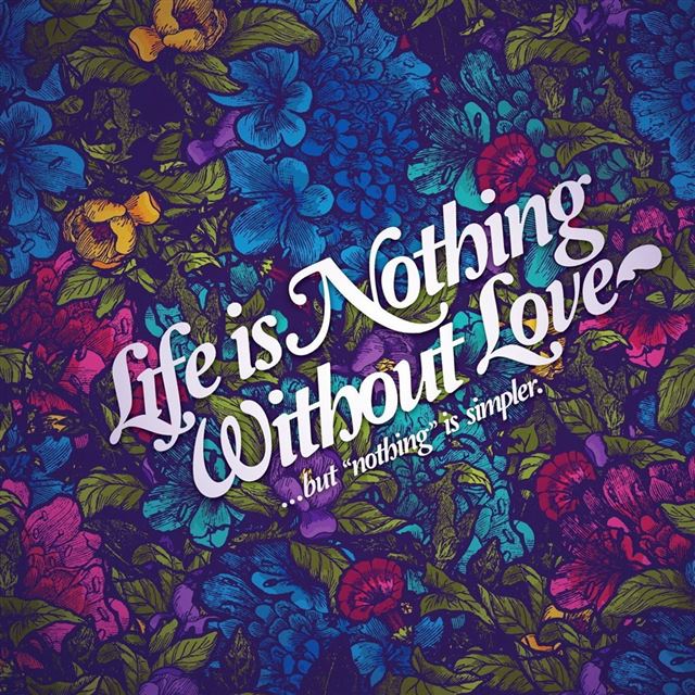 1024x1024 Life nothing without love - purple iPad Wallpaper