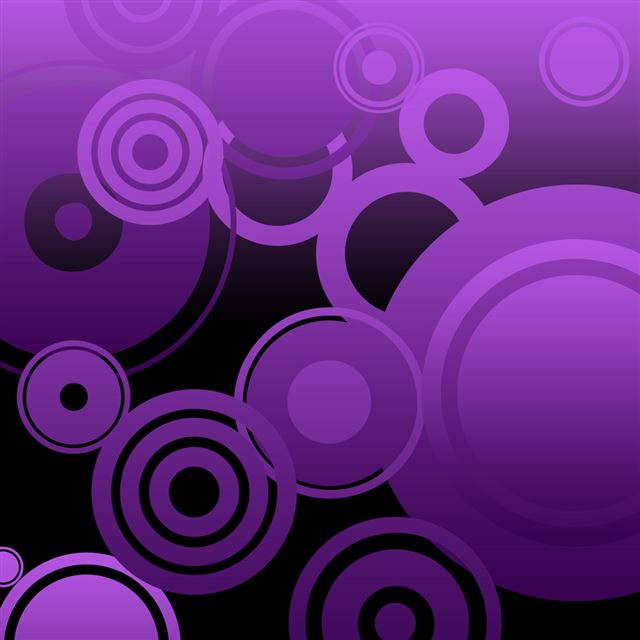 1024x1024 Purple circles - fuzzy iPad Wallpaper