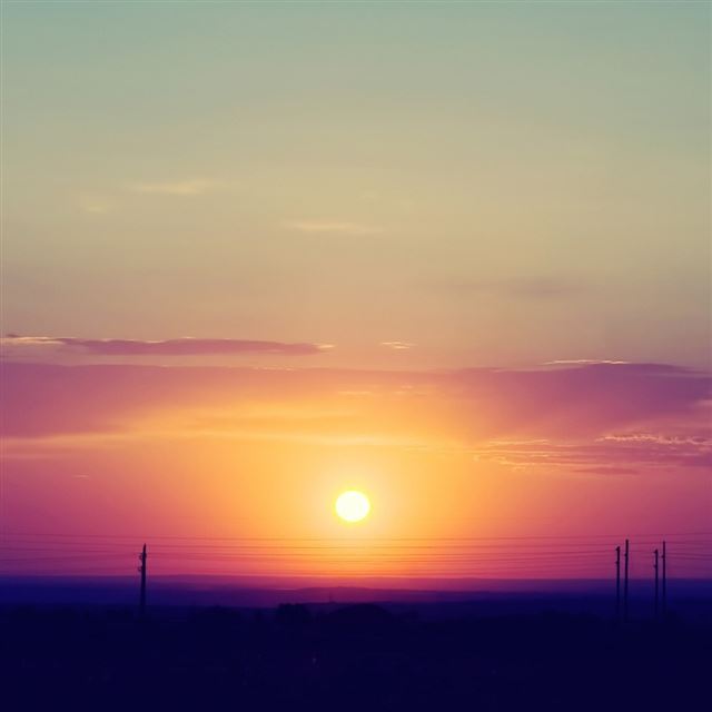 1024x1024 Sunset Sky Clouds Landscape - landscape iPad Wallpaper