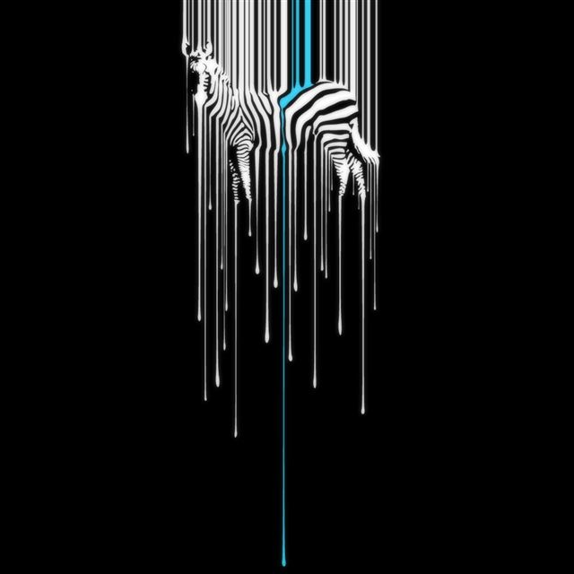 1024x1024 Zebra Melting Background - droplet iPad Wallpaper