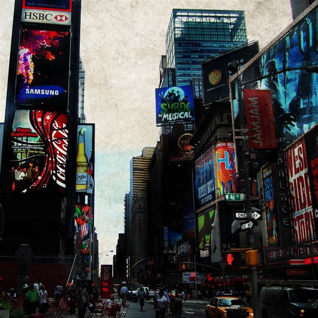 1024x1024 Times Square - times iPad Wallpaper