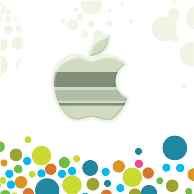 1024x1024 Apple Logo Among Multicolored Circles - apple iPad Wallpaper