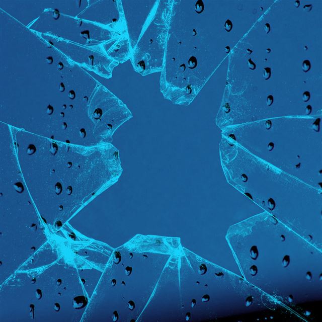 1024x1024 Broken glass with water drops - drops iPad Wallpaper