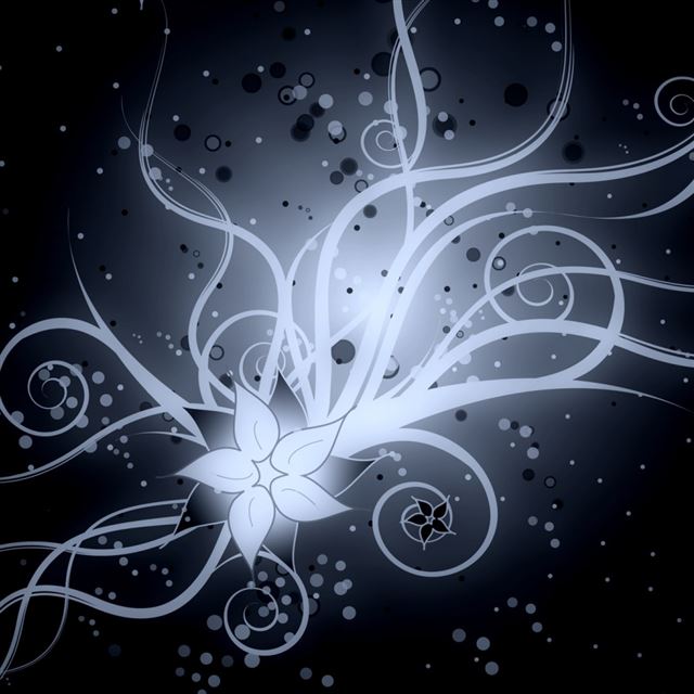 1024x1024 Dark Abstract Design - circle iPad Wallpaper