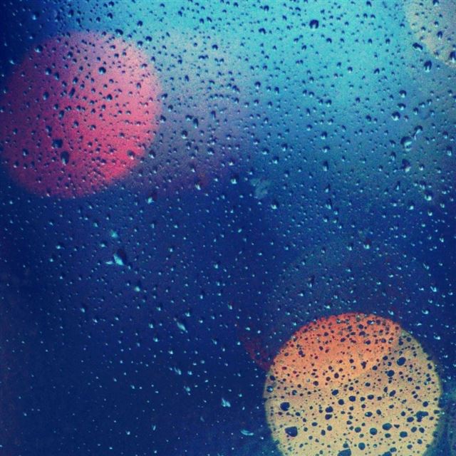 1024x1024 Wet Glass 2 - circle iPad Wallpaper